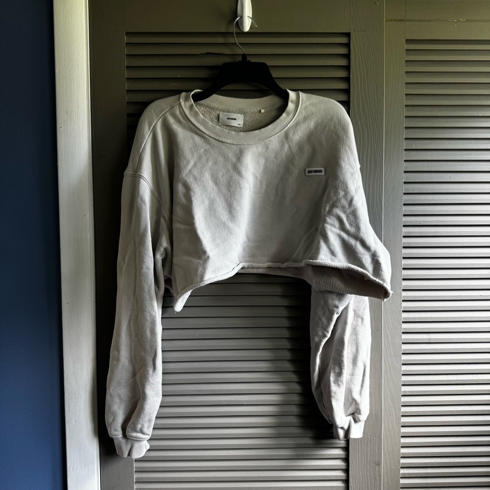 Off-White/Beige Joah Brown Cropped Sweatshirt